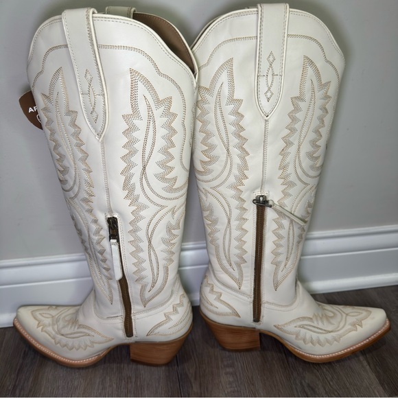 Ariat Casanova Western White Leather Cowboy Tall Boots - Picture 6 of 13